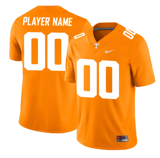 Men's Tennessee Volunteers Customized Orange Stitched Game Jersey Men's Tennessee Volunteers Customized Orange Stitched Game Jersey